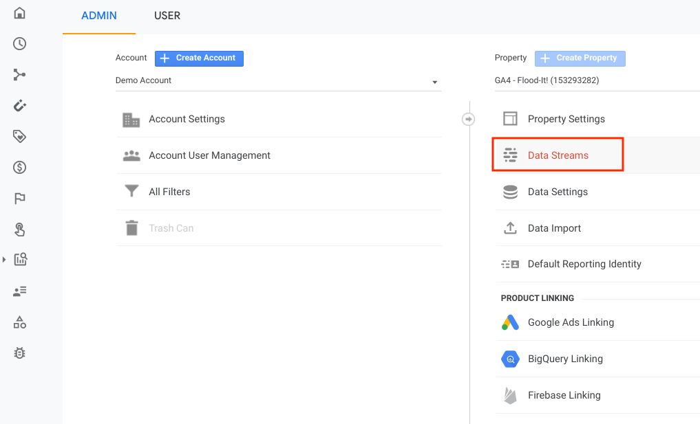 Data Streams Google Analytics