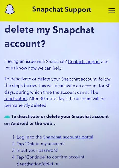 Snapchat Account Portal