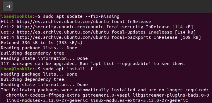 Fix broken packages using apt in Ubuntu