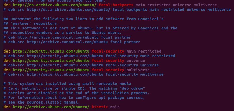 Add repositories deb file in Ubuntu