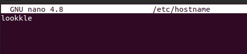 Changing hostname in Ubuntu