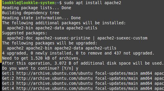 Install Apache Ubuntu