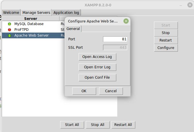 Xampp Change Port