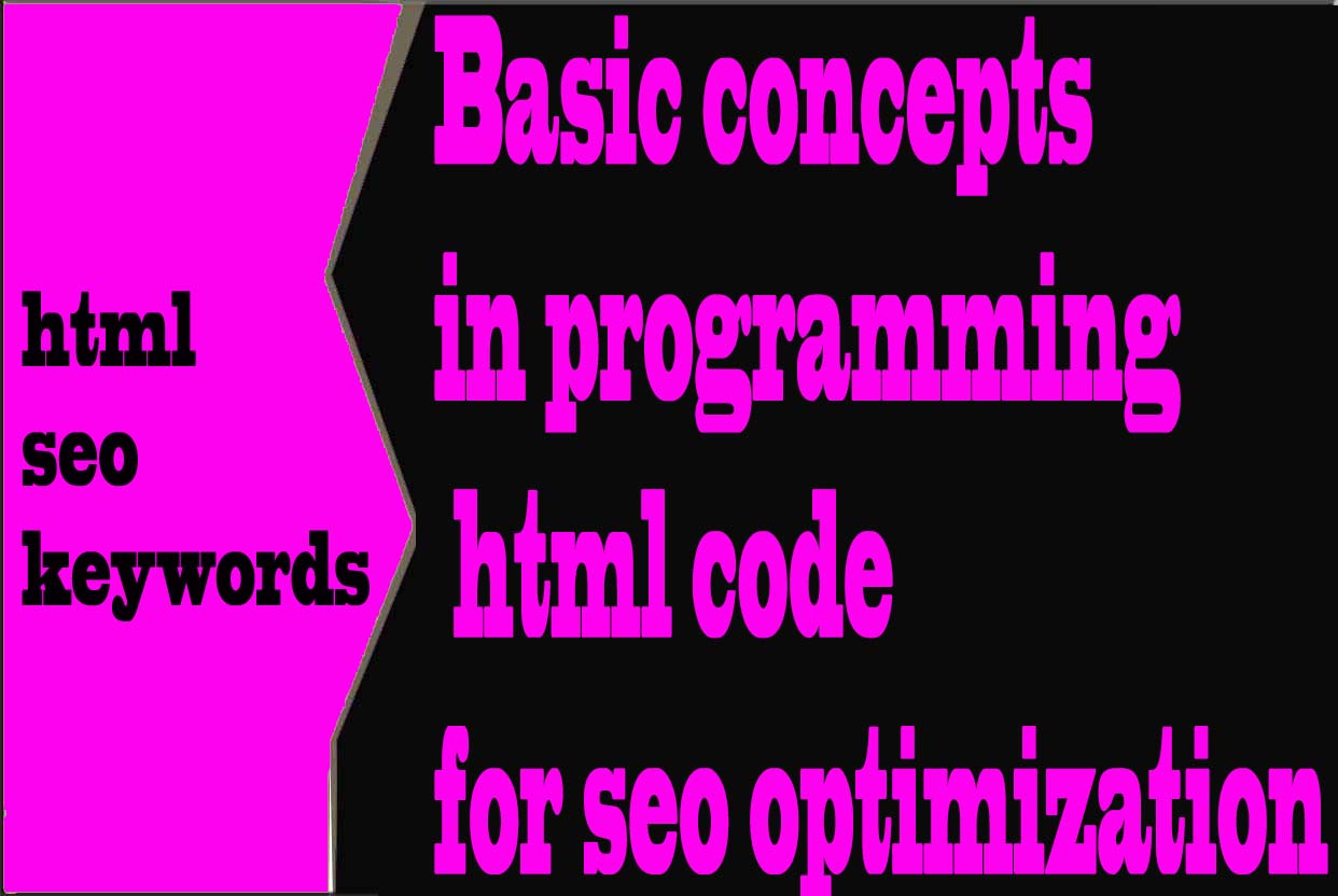 Basic concepts in programming html code for seo optimization