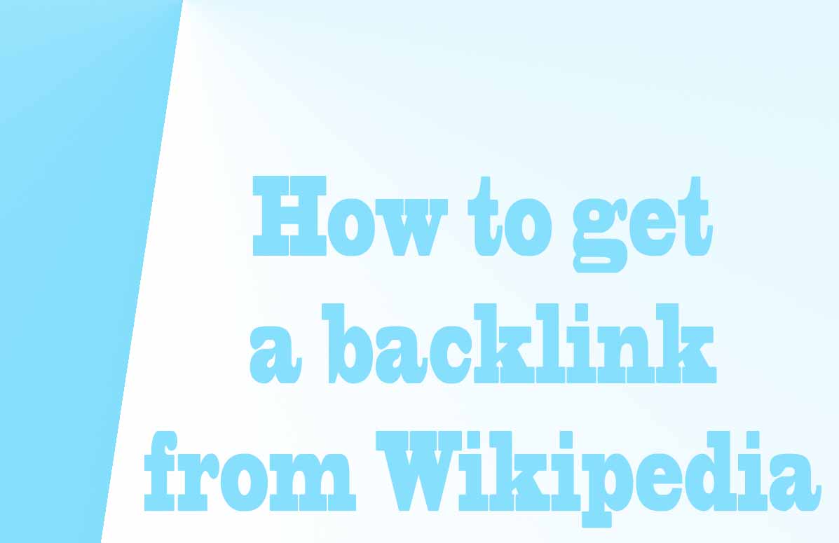 How to get a backlink from Wikipedia