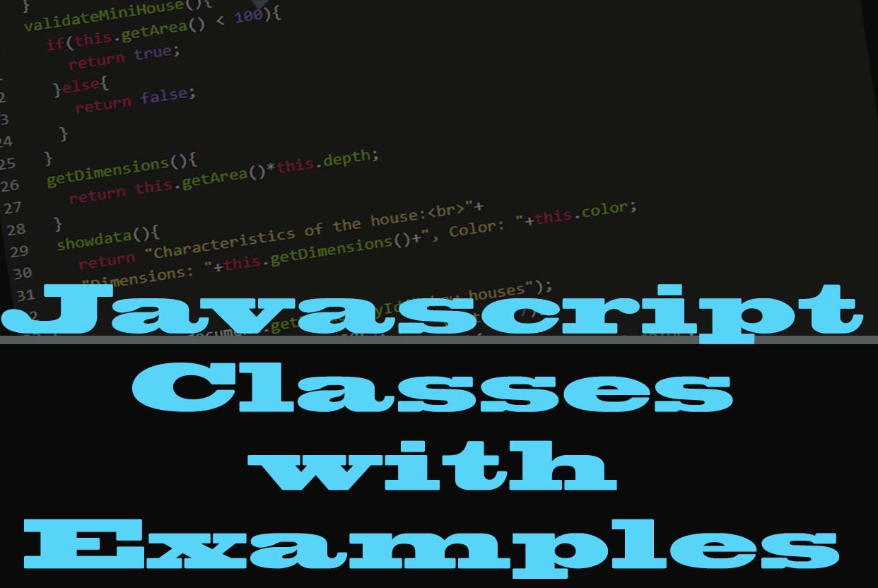 Javascript Classes with Examples