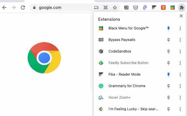 google chrome extensions