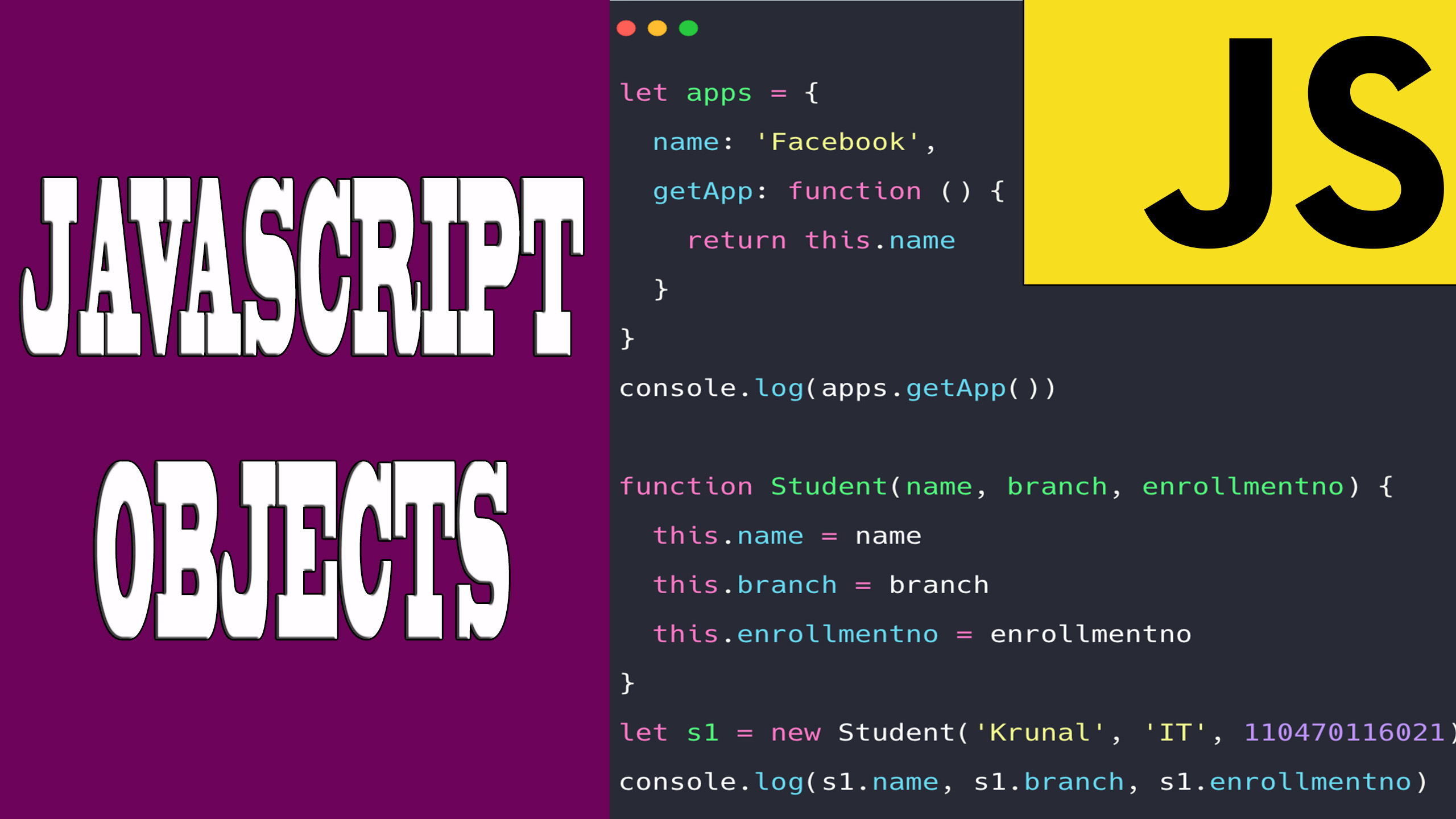 Javascript objects methods and properties