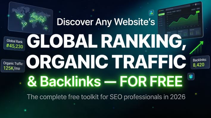 Discover the World Ranking, Web Traffic and Backlinks of Any Website for Free