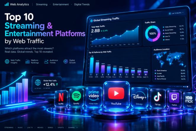 Las 10 plataformas de streaming y entretenimiento con más visitas del mundo