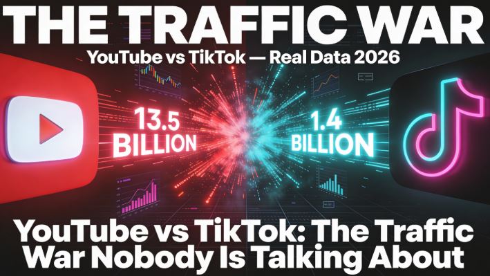 YouTube vs TikTok: The Traffic War Nobody Is Talking About (Real Data)