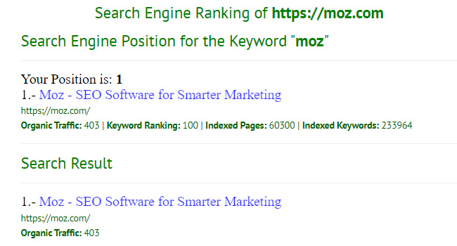 Search Engine Ranking