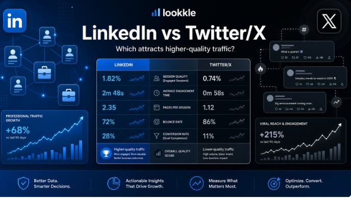 LinkedIn vs. Twitter/X: Which corporate social network attracts higher quality traffic?